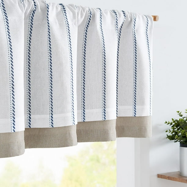 Cortina JINCHAN Vela Náutica 40x46 cm Rayada Azul