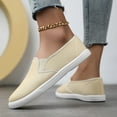 thumbnail image 4 of Rokment Womens Mens Slip on Walking Shoes Low Top Fashion Sneakers Unisex Couples Trendy Casual Solid Color Canvas Tennis Flat Loafers 2026 Sping Fall Khaki Size 6, 4 of 7