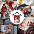 thumbnail image 3 of Red Christmas 1 Pack Kitchen Towel, Water Absorbent Dish Towel, Snowman Xmas Tree Coastal Snowflake Starfish Plaid Decorative Hand Towels - Quick Drying Cloth for Cooking Baking, 18x28 Inch, 3 of 8