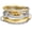 A, variant on Gold Stackable Rings for Women Non Tarnish  Ring Hypoallergenic Interlocking Mixed Metals Stacked Ring Set Size 6-11 Jewelry Gifts