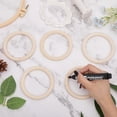 thumbnail image 4 of 12pcs Schima Wood Curtain Rings Apply for Curtain Rod Drapery Rings Linen 95~97x10mm Inner Diameter: 75mm, 4 of 6