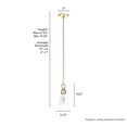 thumbnail image 6 of Hunter - Klein 1-light Alturas Gold, Mini Pendant Light, Dimmable, Casual Style, Cone Shaped, for Bedrooms, Dining, Living Rooms - 19436, 6 of 7