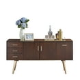 thumbnail image 4 of TMS Maura Mid-Century Modern 56” Wide Dining Room Sideboard Buffet, Walnut Finish, 4 of 5
