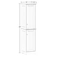 thumbnail image 3 of RiverRidge Ashland 2-Door Tall Bathroom Linen Storage Cabinet and Organizer Shelf - White, 3 of 8