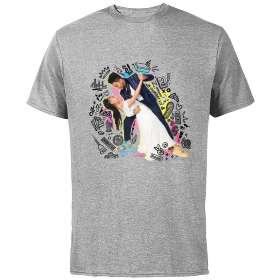 Disney Sneakerella El and Kira Dance - Short Sleeve Cotton T-Shirt for Adults - Customized-Athletic Heather