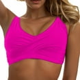 thumbnail image 5 of Gubotare Bikini Tops for Women Push Up Women's Twist Front Bikini Top V Neck Push Up Padded Swimsuit Top Bathing Suits(Hot Pink,XL), 5 of 8