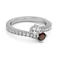 thumbnail image 2 of 0.10 Ctw Garnet 925 Sterling Silver Split Shank Anniversary Women Valentines Day Gifts Ring, 2 of 3