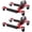 Red-2 Pack, variant on Car Wheel Dolly Jack Set of 2,1500-lbs Car Skates,Heavy Duty Rollers with Ratcheting Foot Pedal for Auto Repair, Garage, Workshop, Towing
