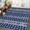 Blue, variant on Hasoo 5' x 7' Boho Washable Vintage Rug for Living Room Low Pile Non-Slip Indoor Gray Carpet