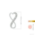 thumbnail image 3 of ANGARA Natural Diamond Infinity Heart Pendant in 14K White Gold for Women (Size-1.3mm| Color-I-J| Clarity-I1-I2) | April Birthstone, Anniversary, Jewelry Gift for Women | Natural Diamond Necklace, 3 of 8