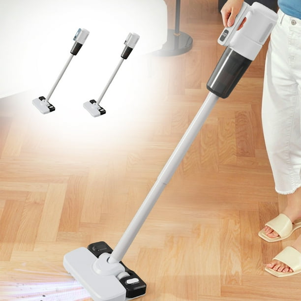 Aspiradora de mano inalámbrica - 3 en 1 Aspiración, fregona y soplador • 15KPA • Batería de 1 hora • USB recargable • Blanco/azul