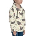 thumbnail image 3 of Fotbe Funny Chicken Pattern Youth Pullover Hooded Sweatshirt, Boys Hoodie, Kangaroo Pocket Hoodie for Kids Girls -Large, 3 of 6
