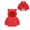 #A01-Red, variant on Abcomgle Toddler Winter Coat Cute Bear Ears Hooded Infant Outerwear Lightweight Puffer Padded Infant Puffer Jacket Winter Warm Infant Puffer Coat