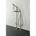 thumbnail image 2 of Aqua Vintage CCK8108DL Concord Freestanding Tub Faucet with Supply Line, Stop Valve, Brushed Nickel, 2 of 9