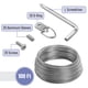 thumbnail image 2 of Mr. Pen- Kit de alambre para colgar cuadros, alambre para colgar cuadros de 100 pies, anillos en D para colgar cuadros, kit para colgar marcos de cuadros, alambre para colgar en la pared, alambre para, 2 of 5