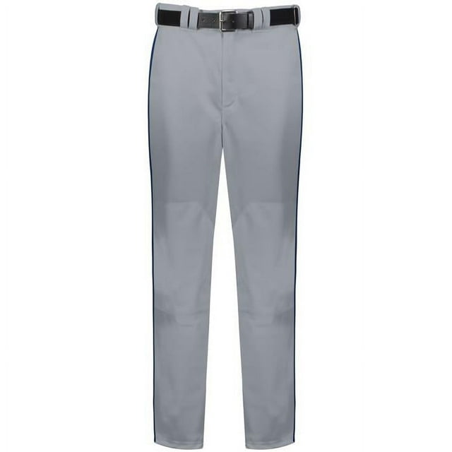 Russell R11LGM.B9N.3XL Adult Piped Diamond Series 2.0 Baseball Pant, Baseball Gray & Navy - 3XL