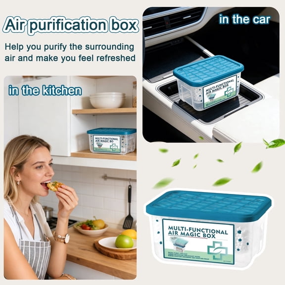 2026 Upgrade Air Magic Box - Indoor Air Purification Dust Removal Magic Box, Long-Lasting Freshness Dust Removal Box, Dust Removal & Fresh Air for Any Room -2PC