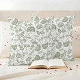 thumbnail image 3 of Boho Sage Green Floral Outdoor Waterproof Pillow Covers, Vintage Farmhouse Paisley Plant Decorative Square Throw Pillowcase Sofa Cushion Sham for Patio/Couch/Chair, 16"x16" 2 Pack, 3 of 8