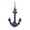 Purple, variant on Zeckos Large 24"x16" Ship Anchor & Rope Wall Hanging - Hand-Painted Purple Finis - Purple - Size 24 inch