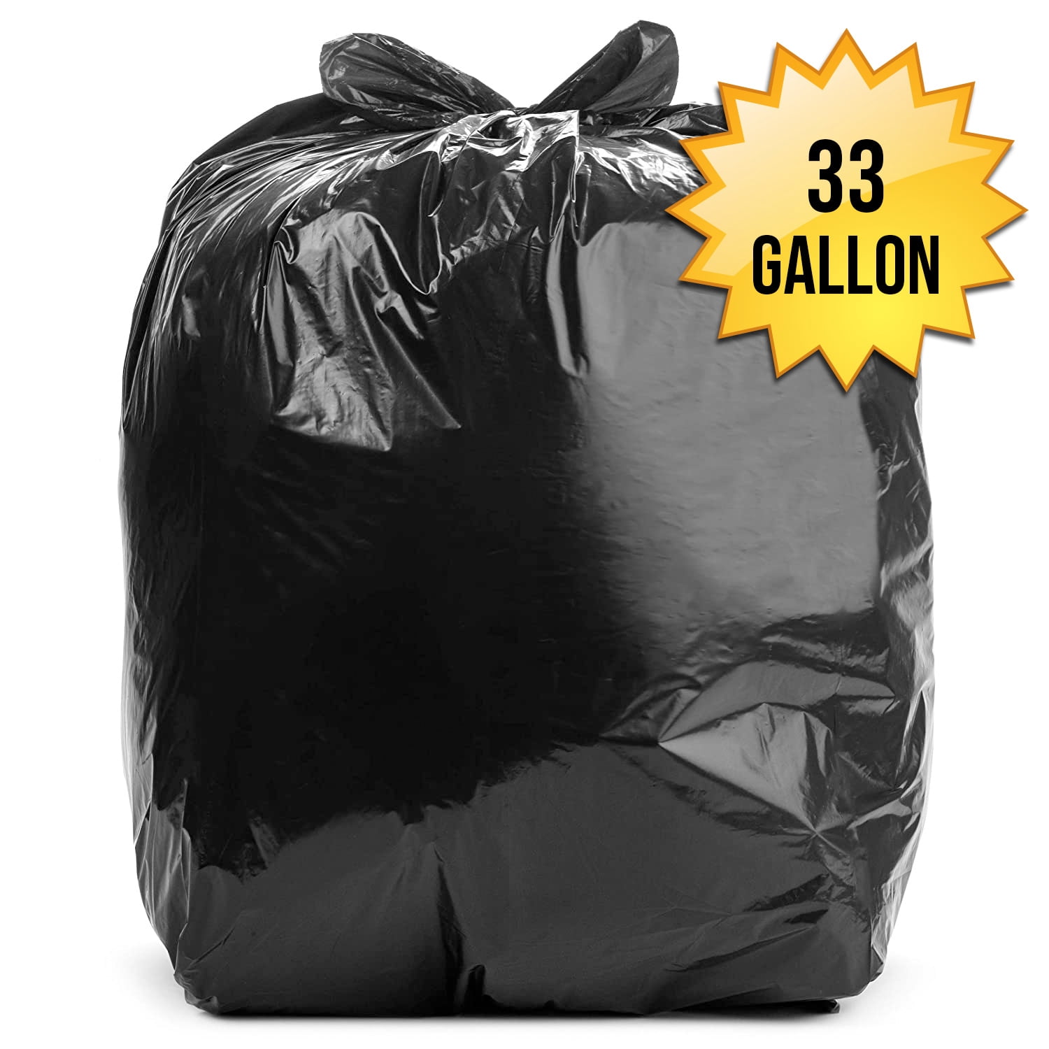 Aluf Plastics CXP SERIES 30 - 33 Gallon Trash Can Liners (100 Count) - 30" x 36" - Thick 1.5 MIL (Equivalent) Black Trash Bags for Contractors, Outdoor, Industrial, Commercial, Recycling and More