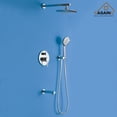 thumbnail image 6 of CASAINC 5-Spray Patterns 9.5 in. Tub Wall Mount Dual Shower Heads in Spot Resist Chrome, 6 of 9