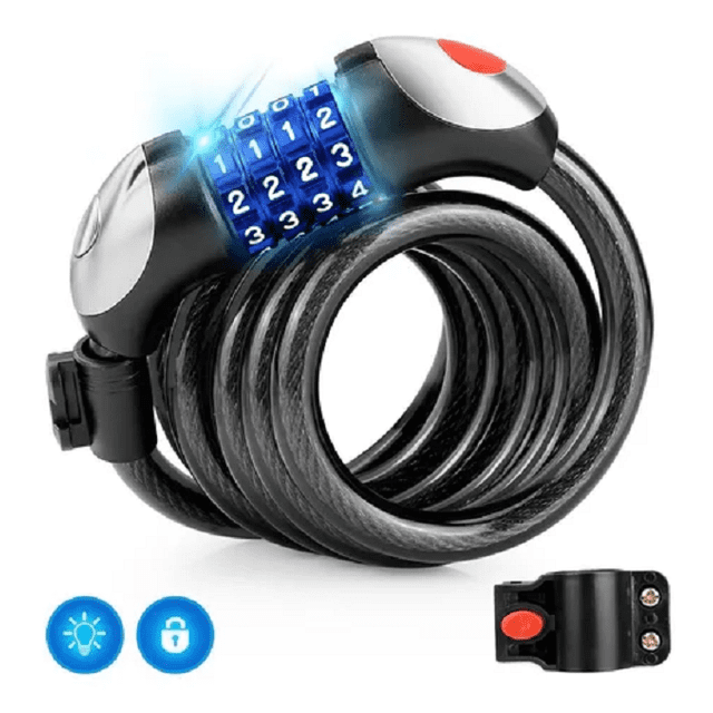 Candado De Cable Seguridad Para Bici O Moto Malubero Malu1248