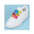 thumbnail image 2 of INSPIRE CHIC Extra Wide Shoe Laces Satin Ribbon Flat Gradient Colorful Shoe Strings for Sneakers Multi Green 80cm/31.5", 2 of 6