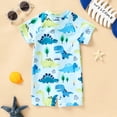 thumbnail image 2 of MAMAMI Newborn Infant Baby Boys Swimsuit One-Piece Zipper Cartoon Print Bodysuit Toddler Cute Bathing Suit, 2 of 7