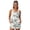Art Ink Leaves, variant on Psesaysky Blue Palm Trees Women's Plus Size Tankini Swimsuits Sleeveless Tummy Control Bathing Suit Tops Breathable Beach Drawstring Shorts