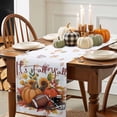 thumbnail image 3 of Table Runner Dresser Scarves 48 Inch Long,Autumn Sunflower Pumpkin Rugby Helmet Linen Dining Table Runners, 3 of 9