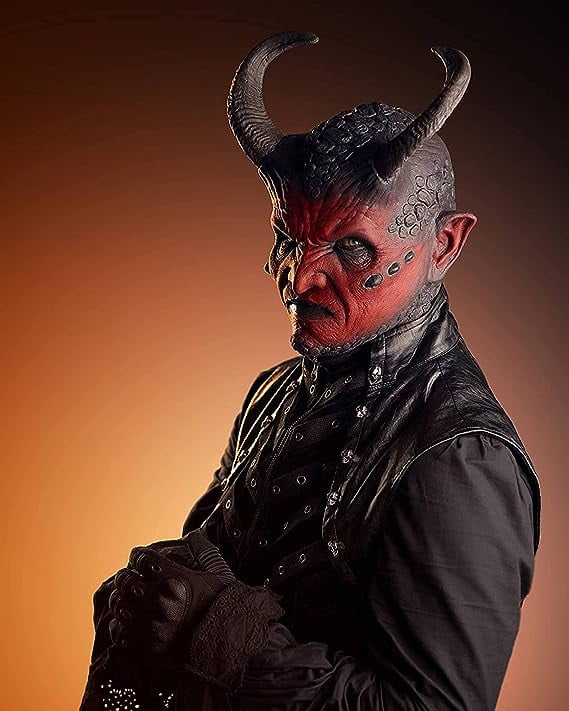 Máscara De Demonio De Halloween De Látex – Máscara Realista Para Cosplay, Fiestas Y Carnaval – Talla Media Para Adultos