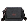 thumbnail image 1 of Bolso bandolera para mujer Bolso satchel de lona Color sólido Ocio diario (Negro), 1 of 9