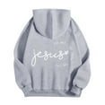 thumbnail image 3 of Hoodies Sweatshirt for Women Christian Sweatshirt Graphic Letter Print Sweatshirt Oversized Lightweight Pullover for Women Fall Outfits for Women 2025 Women's Clothing, 3 of 3