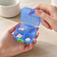 thumbnail image 5 of Pill Organizer Blue 8 Compartment Portable Compact for Travel and Daily Use, 5 of 6