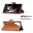 thumbnail image 4 of Allytech Wallet Case for Galaxy S22 Ultra, PU Leather with Lanyard Kickstand Shockproof Wrist Strap Shock Absorption Cards Holder Cash Pocket Case Cover for Samsung Galaxy S22 Ultra, Brown, 4 of 5