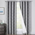thumbnail image 4 of Alana Gray Curtains, Top Grommet 100% Blackout, Thermal Insulated Window Curtain Panels, Pair/Set of 2 Panels, 54Wx96L inches Each,, 4 of 9