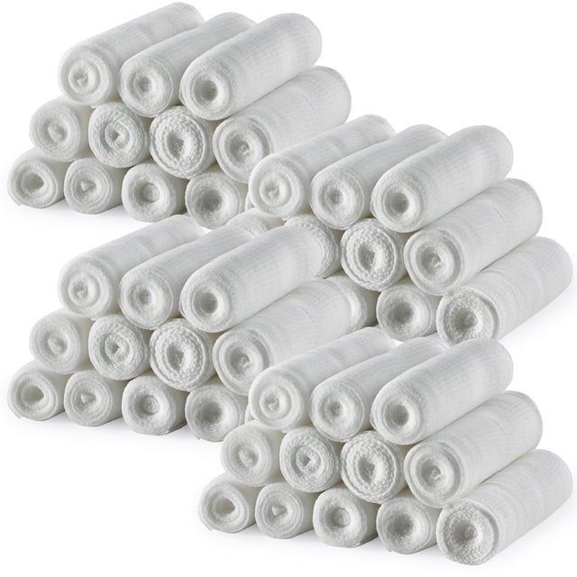 MEDca Rouleaux de Bandage en Gaze, 3 Po x 4,1 Vg, Lot de 48 – Enveloppe en Gaze Extensible de Qualité Médicale pour Premiers Soins et Pansement