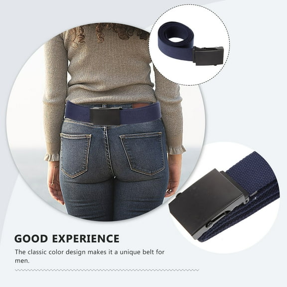 LEXSOMEO Male Belt Men Waist Belt Men Canvas Waistband Gentlemen Waist Belt Canvas Breathable Men Waist Belt Men Costume Accessory