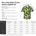 thumbnail image 5 of Fuzoiu Green Fruit Print Hawaiian Shirt for Men, Summer Beach Casual Short Sleeve Button Down Shirts, Men’s Beach Summer Shirts with Pocket,Large, 5 of 7