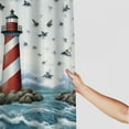 thumbnail image 3 of Orinice  Lighthouse Shower Curtain Set with Non-Slip Rug Toilet Lid Cover and Bath Mat Nautical Sailboat Bathroom Curtain Seascape Fabric Bathtub Decor 60x72, 3 of 7