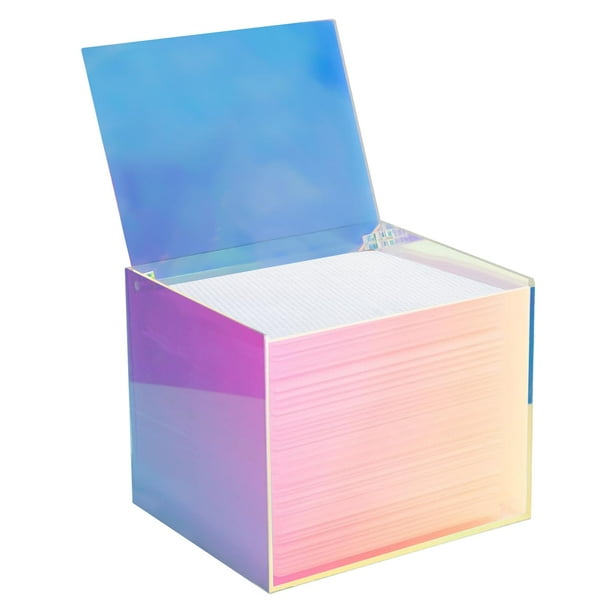Caja de almacenamiento de toallas faciales Watpot Acrylic Rainbow