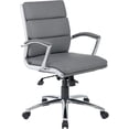 thumbnail image 2 of Scranton & Co Contemporary Executive Mid-Back Chair in Gray, 2 of 7