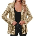 thumbnail image 3 of Daolelai Women's Sequin Lapel Blazer, 3 of 8