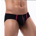 thumbnail image 2 of Swim Underwear for Men  Low Rise Briefs with Elastic Waistband and Mesh Patchwork, 2 of 8