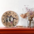 thumbnail image 6 of GZHJMY Cute Dog Peeking Through Cardboard Wall Clock, 10" Silent Non Ticking Round Clock, Oil Painting Easy to Read Clock for Living Room Bedroom Bathroom Home Decor Holiday Gifts, 6 of 7