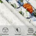 thumbnail image 4 of Fall Blue Pumpkin And Leaves Round Tablecloth 60 Inch Thanksgiving Tablecloths Autumn Harvest Table Cloth Farmhouse Rustic Polyester Cover for Holiday Kitchen Dining Party Indoor Outdoor Decor, 4 of 6