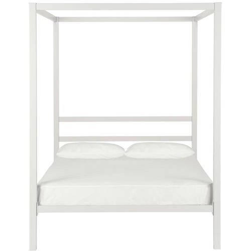 Dhp Modern Metal Canopy Bed White Walmart Com Walmart Com