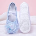 thumbnail image 5 of Fozruso Elegant Satin Ballet For Girls Delicate Mesh Dance Shoes With Glitter Bow Cat Design,Sizes 9 Little Kid 2.5-3 Years(Blue), 5 of 7
