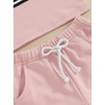 thumbnail image 6 of Bagilaanoe 2pcs Toddler Baby Girl Shorts Set Short Sleeve Letter Print T Shirt Tops + Shorts 6M 12M 18M 24M 3T Kids Casual Summer Clothes, 6 of 8