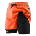 thumbnail image 2 of Bibifish Women's 2-In-1 Shorts Double Layer Unisex Couple Running Outdoor Shorts Workout Shorts, 2 of 6